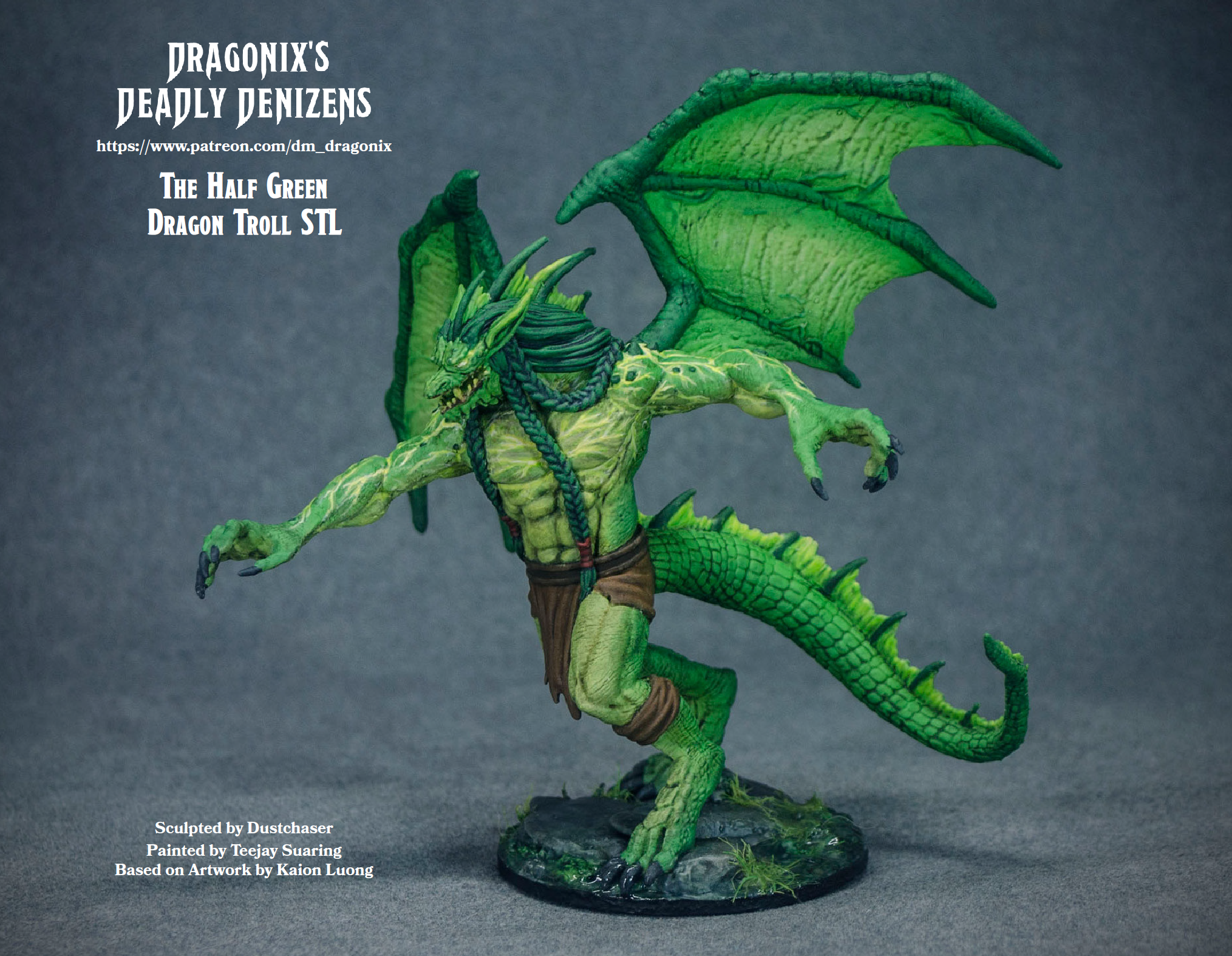 Green Dragon Troll STL 1.png