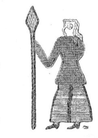 Norway 800s - Oseberg Tapestry - woman warrior.png