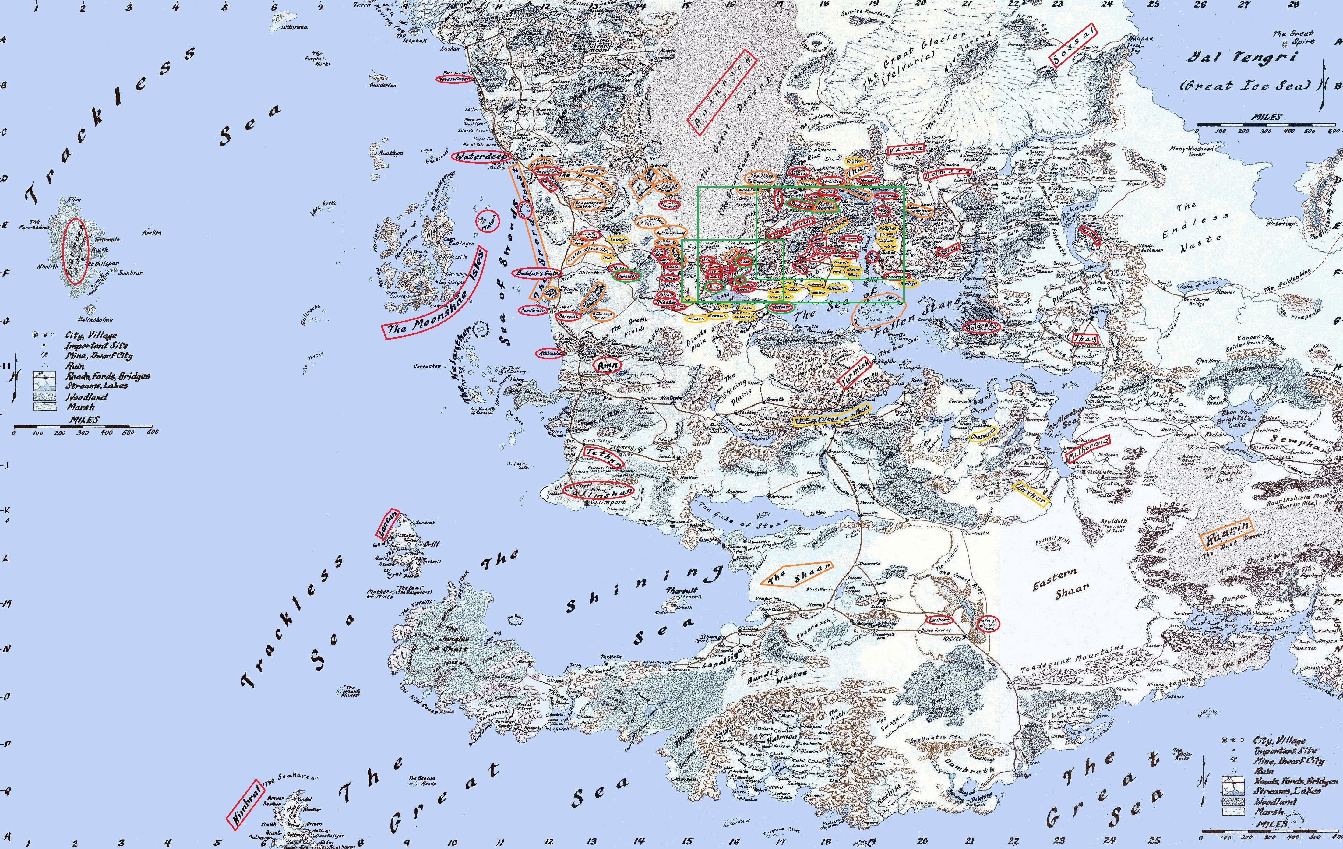 map of faerun 5th edition