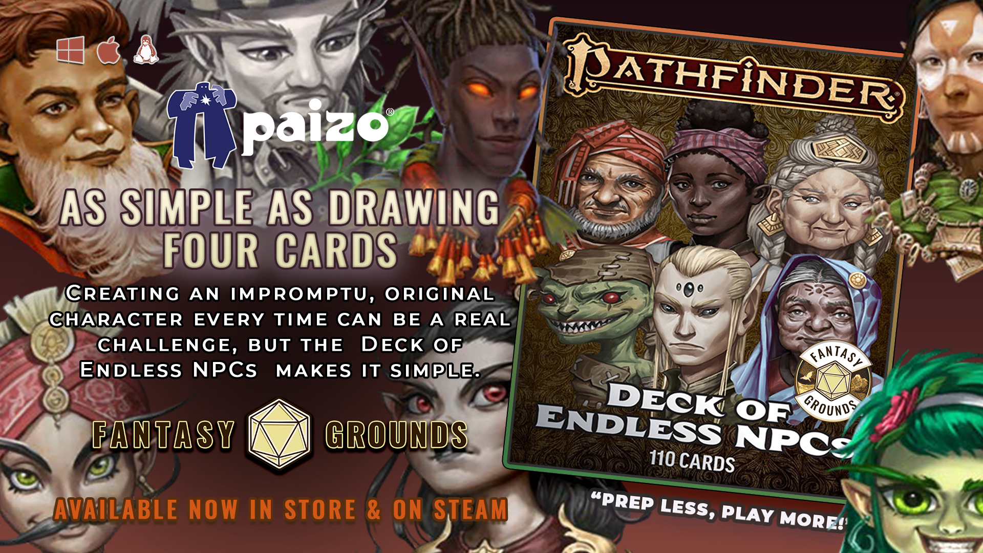 Pathfinder 2 RPG - Deck of Endless NPCs(PZOSMWPZO2229FG).jpg