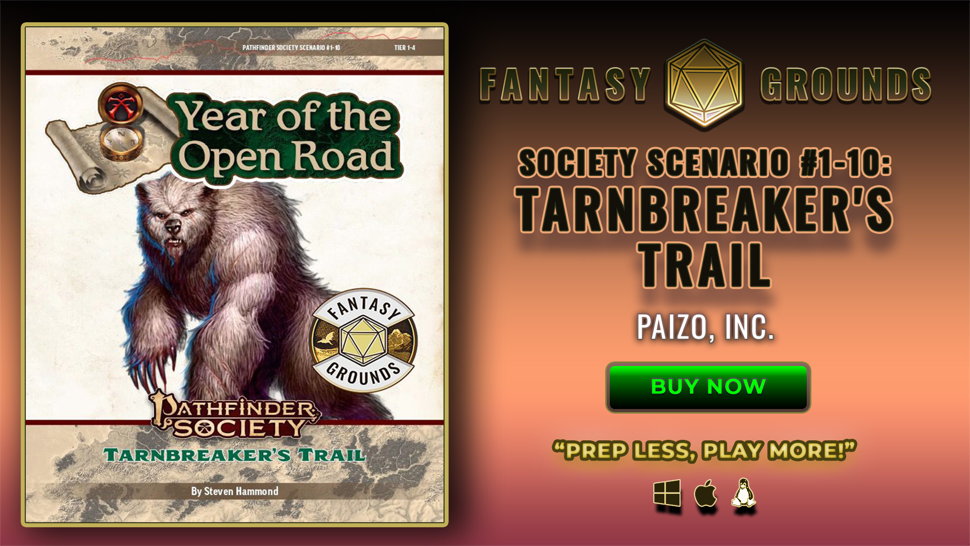 Pathfinder 2 RPG - Society Scenario #1-10 Tarnbreaker's Trail (PZOSMWPZOPFS0110EFG).jpg